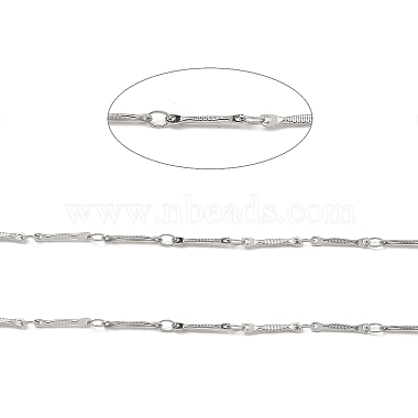 Handmade 304 Stainless Steel Bar Link Chains(CHS-G025-10P)-2