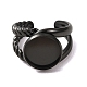 304 Stainless Steel Cuff Ring Components(STAS-P454-01C-B)-2