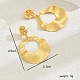 Luxurious Gold Earrings with Elegant Star and Heart Design(JO9174-8)-1