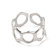 304 Stainless Steel Circle Ring Wrap Open Cuff Ring for Women(RJEW-E066-03P)-2
