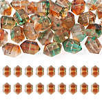 30Pcs Transparent Handmade Lampwork Beads, Bullet Shape, Faceted, Colorful, 12x19.5x13.5mm, Hole: 1.6mm(LAMP-TADJ0001-12A)