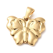 304 Stainless Steel Pendants, Butterfly Charms, Golden, 16x20.5x3mm, Hole: 6x3mm(STAS-L272-017G)
