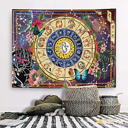 12 Constellation Altar Wiccan Witchcraft Polyester Decoration Backdrops, Photography Background Banner Decoration for Party Home Decoration, Butterfly Pattern, 75x95mm(WICR-PW0001-33A-09)