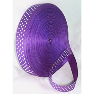Grosgrain Ribbon, Deep Purple, four points on an oblique line, about 3/8 inch(10mm) wide, 50yards/roll(45.72m/roll)(RC10mm-46)