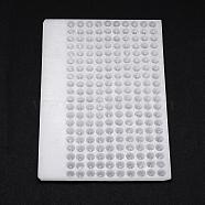 Plastic Bead Counter Boards, for Counting 10mm 200 Beads, Rectangle, White, 22.3x14.8x0.7cm, Bead Size: 10mm(KY-F008-04)