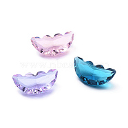 Glass Rhinestone Beads, No Hole/Undrilled, Faceted, Wing/Moon, Mixed Color, 20x10x6mm(RGLA-G015-E01)
