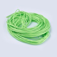 Korean Waxed Polyester Cords, Spring Green, 1mm, about 16.4 yards(15m)/bag(YC-WH0002-A13)