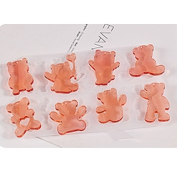 DIY Pendant Silicone Molds, for Women Earrings, Bear, 145x95x5mm, Hole: 2mm, Inner Diameter: 35~46x35~36mm(SIMO-P010-D03)