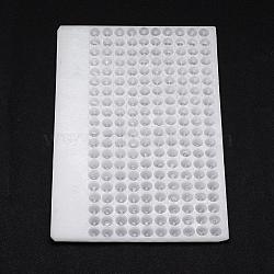 Plastic Bead Counter Boards, for Counting 10mm 200 Beads, Rectangle, White, 22.3x14.8x0.7cm, Bead Size: 10mm(KY-F008-04)