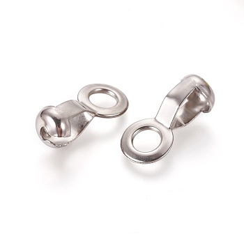 304 Stainless Steel Ball Chain Connectors, Pull Loop Connectors, Stainless Steel Color, 18x7.5x6mm, Hole: 3.5mm, Fit for 4.5mm Ball Chain