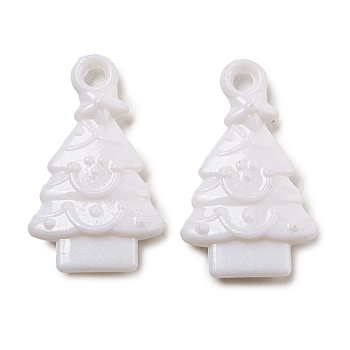 Opaque Acrylic Pendants, Christmas Tree, 32.5x19.5x5mm, Hole: 3mm, about 434pcs/500g