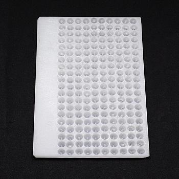 Plastic Bead Counter Boards, for Counting 10mm 200 Beads, Rectangle, White, 22.3x14.8x0.7cm, Bead Size: 10mm