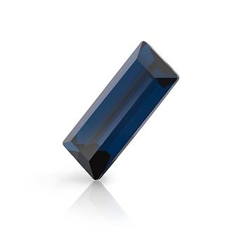 Preciosa&reg MAXIMA Crystal Fancy Stones, Czech Crystal, 435 26 212 Baguette, Dura Foiling, 30280 Dark Indigo, 7x3mm