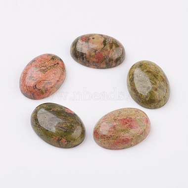 25mm Oval Unakite Cabochons