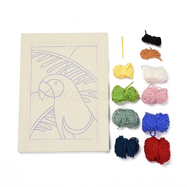 Parrot Punch Embroidery Supplies Kit(DIY-H155-07)-2