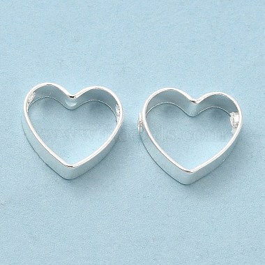 925 Sterling Silver Plated Heart Brass Bead Frame