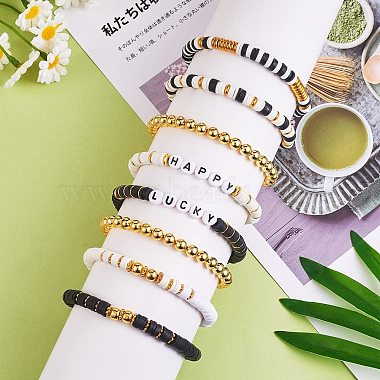 Handmade Polymer Clay Heishi Beads Stretch Bracelets Set(BJEW-PH01484)-5