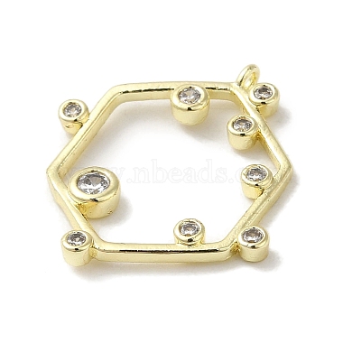 Brass Cubic Zirconia Pendant(KK-Q793-06G)-2
