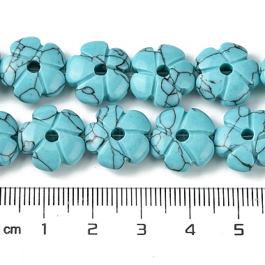 Dyed Synthetic Turquoise Beads Strands(G-H023-B09-01)-5