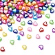 400pcs 9 couleurs de perles acryliques en forme de cœur(TACR-YW0001-94)-2