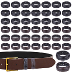 48Pcs 2 Styles PU Imitation Leather with Alloy Loop Keepers, Men's Belt Buckle Accessories, Ring, Mixed Color, 37~39.5x38x13.5~14mm, 24pcs/style(FIND-FH0017-34)