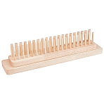 Rectangle Wooden Weaving Loom Kit, PeachPuff, 40x8x4cm(TOOL-WH0155-192)