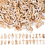 408Pcs Acrylic Pendants, Imitation Gemstone Style, Alphabet, BurlyWood, 25~26x11.5~15x3mm, Hole: 2.5mm(MACR-SC0001-93)