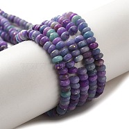 Natural Dolomite Beads Strands, with Synthetic Opal, Dyed, Rondelle, Purple, 4x2mm, Hole: 0.7mm, about 177pcs/strand, 15.94''(40.5cm)(G-K350-A01-01D)