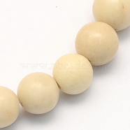 Natural Fossil Round Beads Strands, 10.5mm, Hole: 1.2mm, about 36pcs/strand, 15.7 inch(G-S171-10mm)