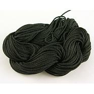 Nylon Thread, Nylon Jewelry Cord for Custom Woven Bracelets Making, Black, 1.5mm, 14m/batch(NT024-A)