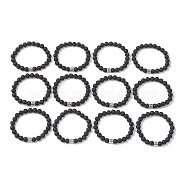 12Pcs 12 Styles 8mm Round Natural Lava Rock Constellation Beaded Bracelet Sets, Stackable Bracelets for Women Men, Inner Diameter: 1.97 inch(5cm), 1pc/style(BJEW-JB10870)