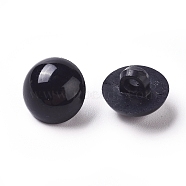 Plastic Craft Eyes, For DIY Teddy Bear Doll Accessories, Black, 12.2x9.6mm, Hole: 2.5mm(DIY-WH0152-52C)