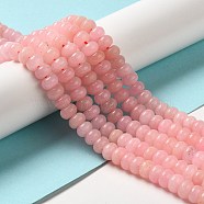 Natural White Jade Beads Strands, Dyed, Rondelle, Pearl Pink, 8x5mm, Hole: 1mm, about 74pcs/strand, 15.15 inch(38.5cm)(G-E507-01I)