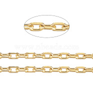 Ion Plating(IP) 304 Stainless Steel Cable Chains, Diamond Cut Chains, Soldered, Faceted, with Spool, Oval, Golden, 1.5x1x0.3mm, about 32.8 Feet(10m)/roll(CHS-D004-01G)
