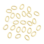 304 Stainless Steel Jump Rings, Closed Jump Rings, Oval, Real 18K Gold Plated, 4x6x0.8mm, Inner Diameter: 2.5x4.5mm(STAS-F221-46Q-G)
