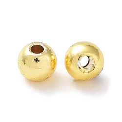 Brass Beads, Long-Lasting Plated, Rondelle, Real 18K Gold Plated, 5x4mm, Hole: 1.5mm(KK-WH0034-02D-G01)