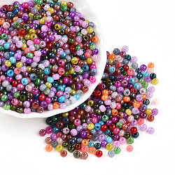 Baking Paint Glass Seed Beads, Round, Mixed Color, 4~4.5x3~4mm, Hole: 0.9~1.2mm, about 4500~6250pcs/pound(SEED-N007-02H)