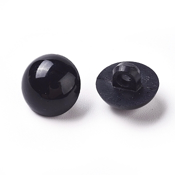 Plastic Craft Eyes, For DIY Teddy Bear Doll Accessories, Black, 12.2x9.6mm, Hole: 2.5mm