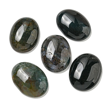Natural Indian Agate Cabochons, Oval, 30x21.5~22x5~8.5mm