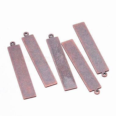 Red Copper Rectangle Brass Pendants
