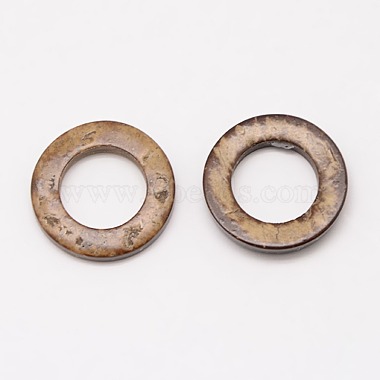 Accessoires de bijoux en bois anneaux connecteurs noix de coco(COCO-O006C-12)-2