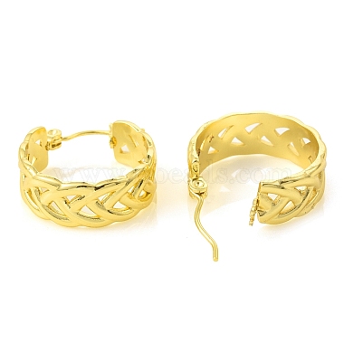 304 Stainless Steel Sailor's Knot Hoop Earrings for Women(EJEW-E254-16G)-2