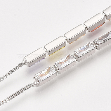 Adjustable Brass Cubic Zirconia Slider Bracelets(BJEW-S142-01A-P)-3