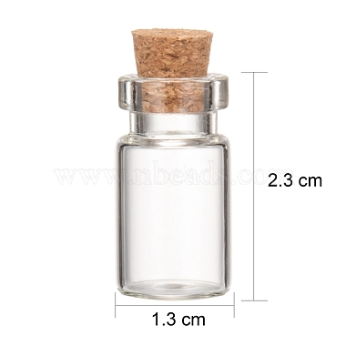 Glass Wishing Bottle Bead Containers(CON-Q014)-3