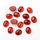 Grade A Natural Red Agate Oval Cabochons(G-L394-11B-10x8mm)-1
