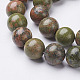 Natural Unakite Beads Strands(GSR12mmC043)-2