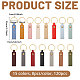 120Pcs 15 Colors PU Leather Keychains(KEYC-GL0001-19)-2