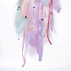 Handmade Unicorn Woven Net/Web with Feather Wall Hanging Decoration(HJEW-A001-01B)-3