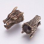 Tibetan Style Alloy Beads, Dragon Head, Antique Bronze, 9x15x10mm, Hole: 2mm(PALLOY-K234-04AB)