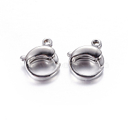 304 Stainless Steel Lobster Claw Clasps, 10x12mm(STAS-H001)